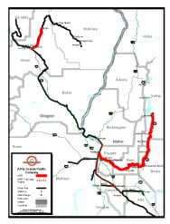 Idaho Northern Pacific Railways Map Reduced