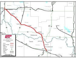 Wichita Tillman and Jackson Railway Company Map Reduced
